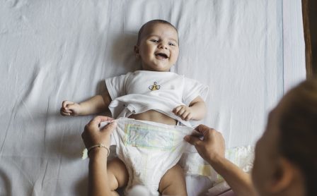 Mother with her newborn son